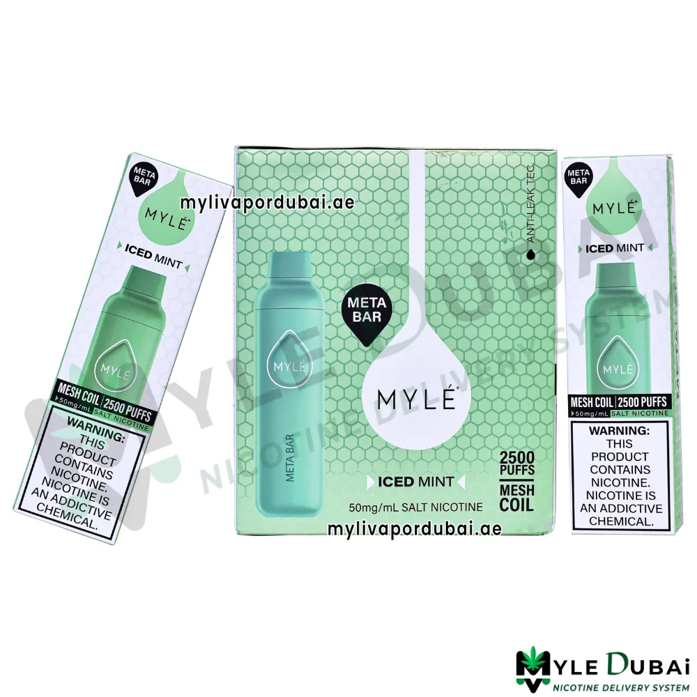 Myle Meta Bar Iced Mint Disposable Device