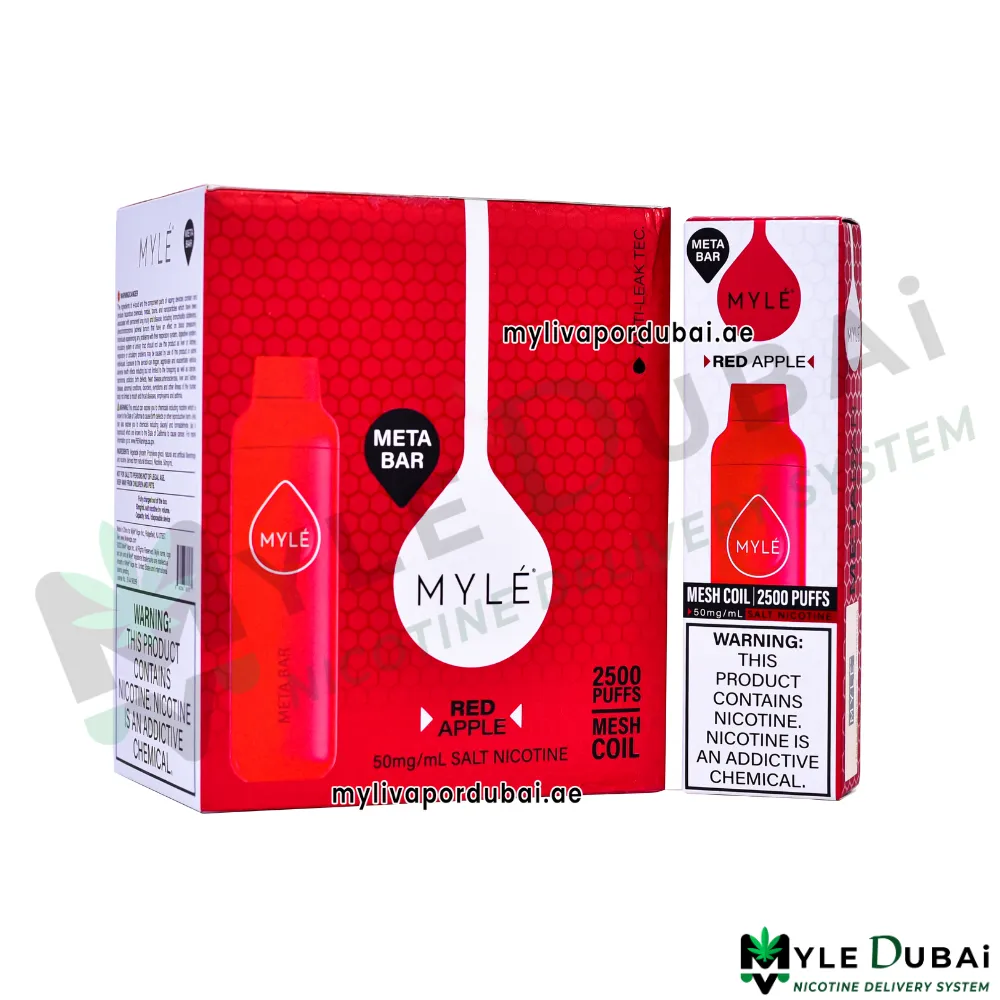 Myle Meta Bar Red Apple Disposable Device