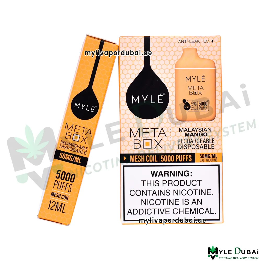 Myle Meta Box Malaysian Mango 20MG Disposable Device