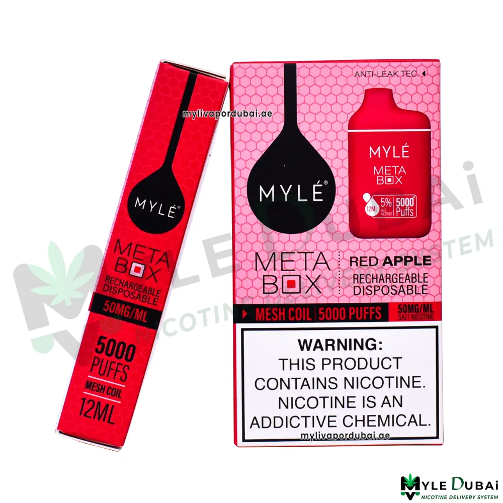Myle Meta Box Red Apple 20MG Disposable Device
