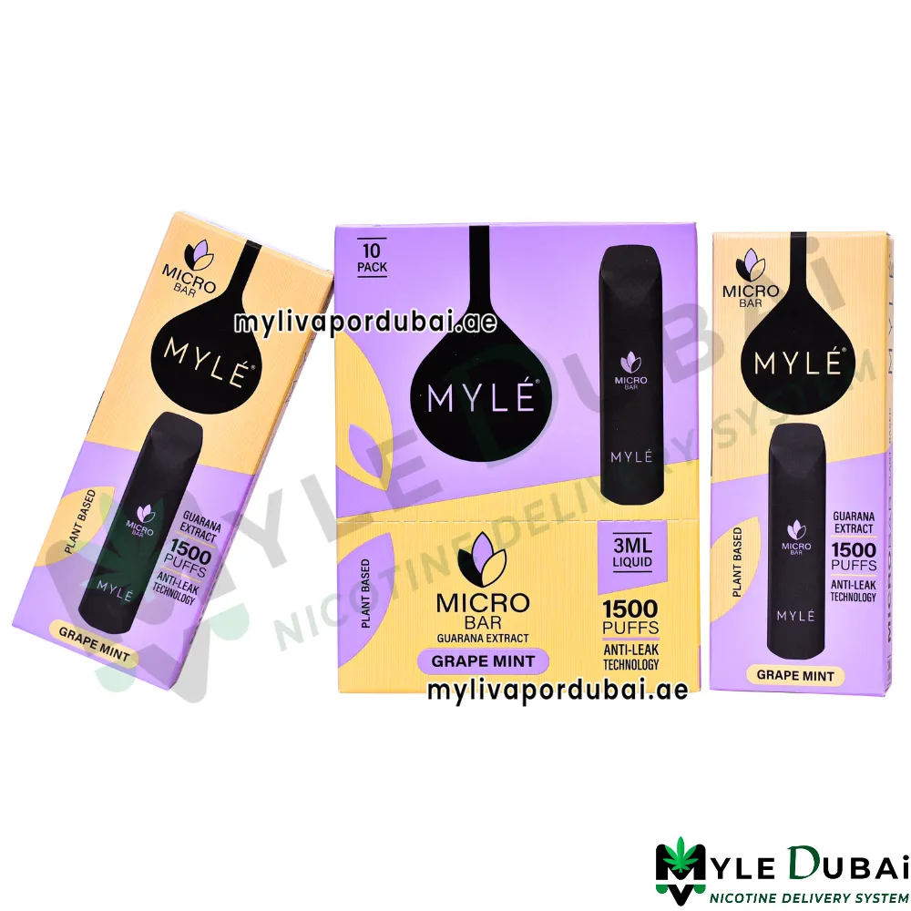 Myle Micro Bar Grape Mint Plant Based Device