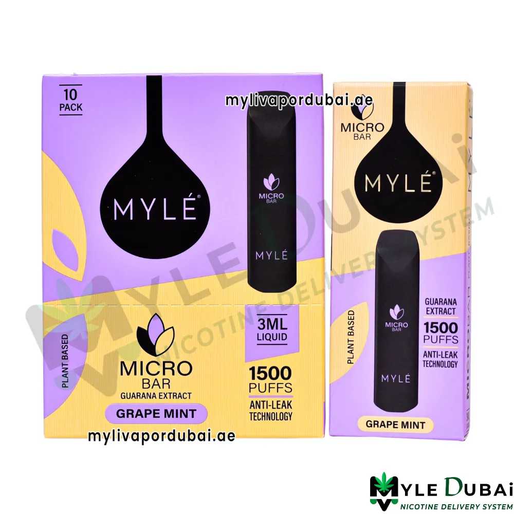 Myle Micro Bar Grape Mint Plant Based Device