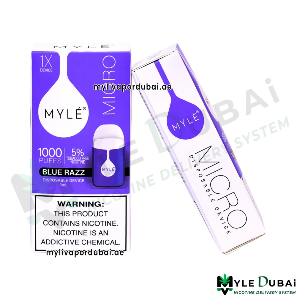Myle Micro Blue Razz Disposable Device