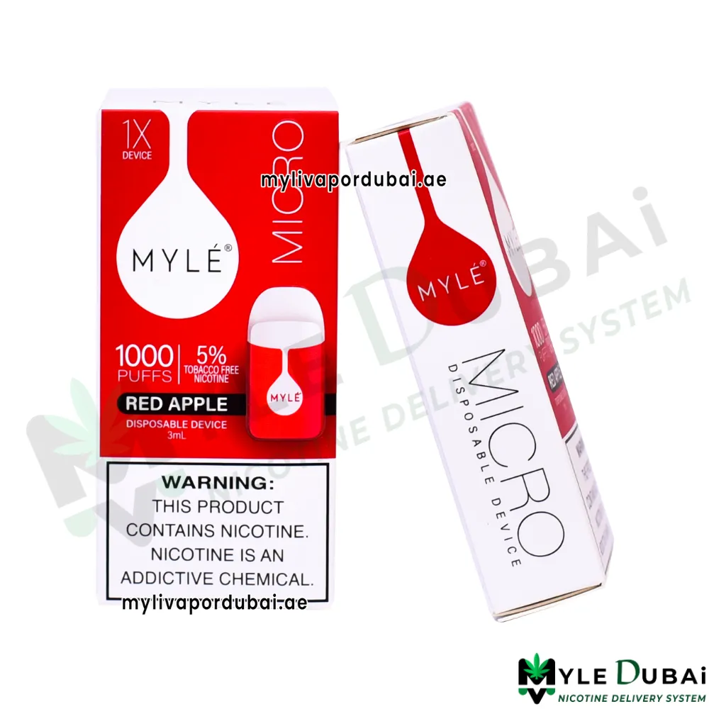 Myle Micro Red Apple Disposable Device
