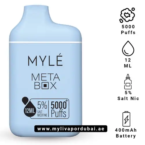 Myle Meta Box Blueberry Lemon Disposable Device