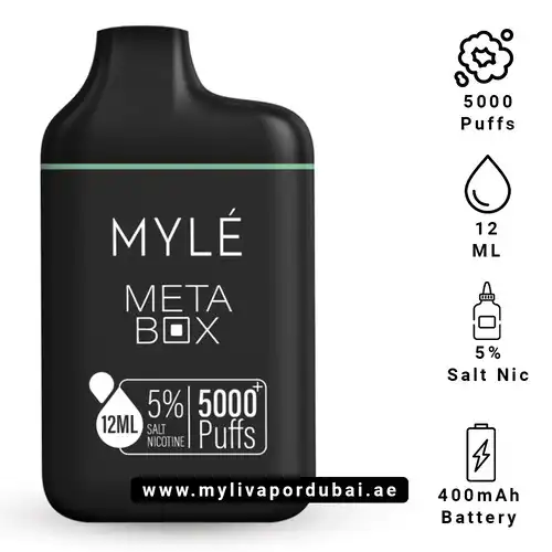 Myle Meta Box Iced Mint 20MG Disposable Device