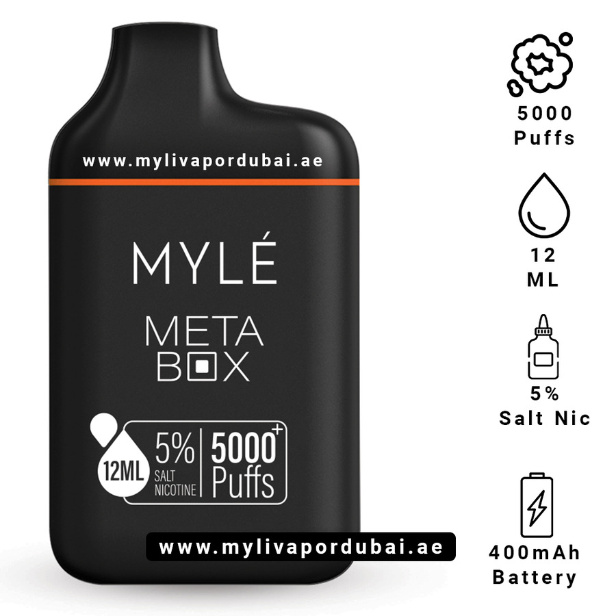 Myle Meta Box Orange Ice Disposable Device