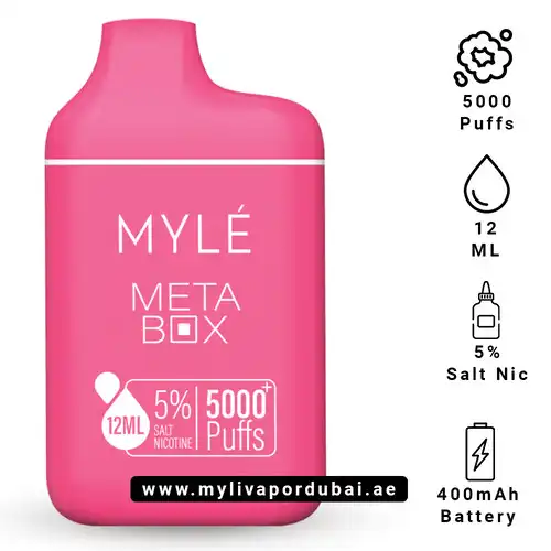 Myle Meta Box Pineapple Coconut Strawberry 20MG Disposable Device