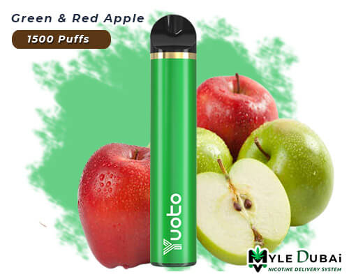 Yuoto 5 Green & Red Apple Disposable Vape