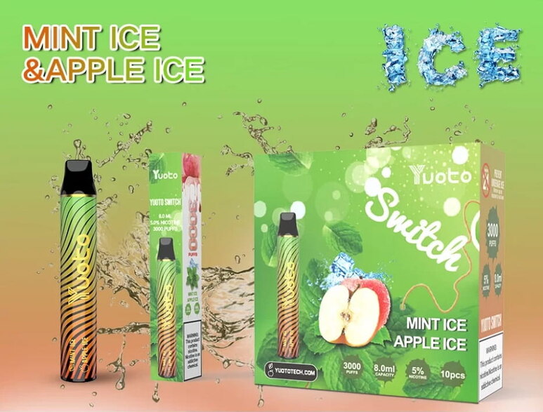 Yuoto Switch Mint Ice and Apple Ice Disposable Vape